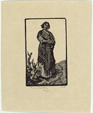 Artist: LINDSAY, Lionel | Title: Gypsy | Date: 1922 | Technique: wood-engraving, printed in black ink, from one block | Copyright: Courtesy of the National Library of Australia