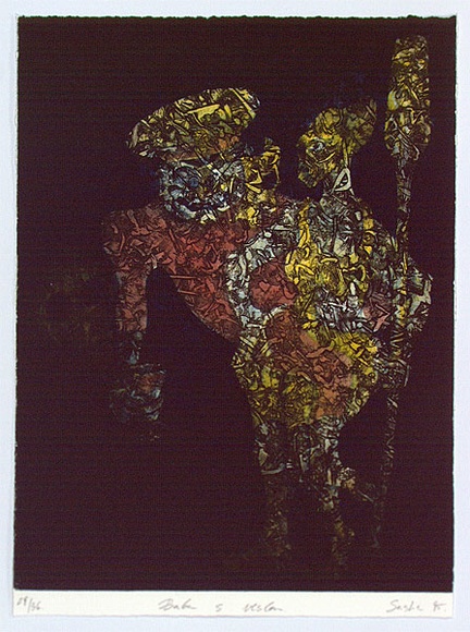 Artist: Panevin, Alexander. | Title: Baba s veslom | Date: 1995 | Technique: etching and aquatint, printed in colour, from muliple plates