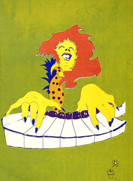 Artist: STOTT, Chris | Title: Clown at piano | Technique: screenprint, printed in colour, from multiple stencils