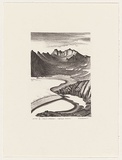 Artist: Elliott, Fred W. | Title: Melt Stream, Masson Range | Date: 1997, February | Technique: photo-lithograph, printed in black ink, from one stone | Copyright: By courtesy of the artist