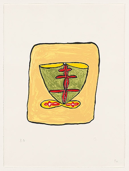 Title: b'Kava bowl' | Date: 2009 | Technique: b'screenprint, printed in colour, from five stencils'