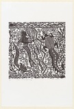 Artist: b'WILFRED, Rex' | Title: b'Baru and Kilirringkilirring' | Date: c.2001 | Technique: b'linocut, printed in black ink, from one block'
