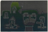 Title: A head in a wall | Date: 1963 | Technique: screenprint, printed in colour, from multiple stencils