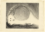 Artist: BOYD, Arthur | Title: St Francis lying down in the wilderness. | Date: (1965) | Technique: lithograph, printed in black ink, from one plate | Copyright: This work appears on screen courtesy of Bundanon Trust