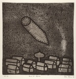 Artist: b'Bowen, Dean.' | Title: b'Bound for Baghdad' | Date: 1991 | Technique: b'etching, printed in black ink, from one plate'