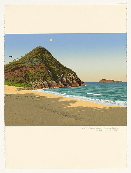 Artist: b'Rose, David.' | Title: b'Zenith beach (late afternoon)' | Date: 1987 | Technique: b'screenprint, printed in colour, from multiple stencils'