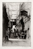 Artist: b'GOODCHILD, John' | Title: b'George Court - Strand' | Date: 1921 | Technique: b'etching, printed in black ink, from one plate'