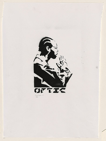 Artist: b'Optic.' | Title: b'Rza.' | Date: 2004 | Technique: b'stencil, printed in black ink, from one stencil'