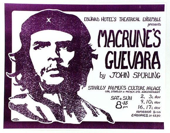 Artist: b'Bolzan, Rick.' | Title: bEdward Hotel's Theatrical Ensemble presents Macrune's Guevara by John Spurling. | Date: 1974 | Technique: b'offset-lithograph'