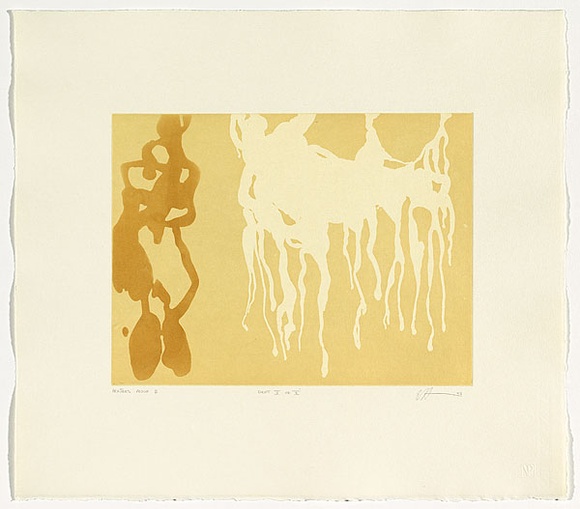 Artist: b'Harris, Brent.' | Title: b'Drift V' | Date: 1998 | Technique: b'etching, printed in colour, from one copper plate'