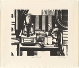 Artist: Debenham, Pam. | Title: Modern still life. | Date: 1987 | Technique: lithograph, printed in black ink, from one stone [or plate]