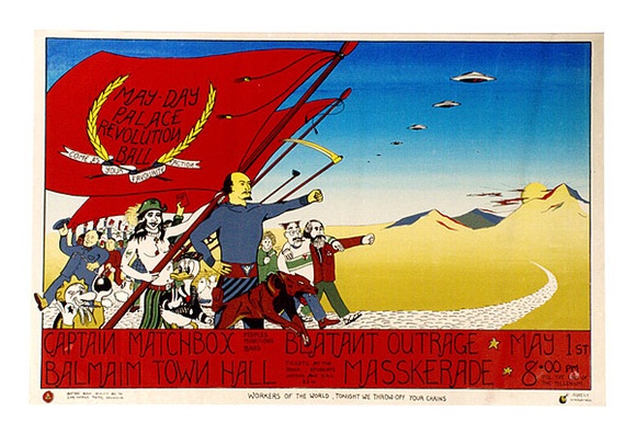 Artist: LITTLE, Colin | Title: May-Day Palace Revolution Ball... Balmain Town Hall. | Date: 1974 | Technique: screenprint, printed in colour, from multiple stencils