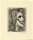 Artist: b'Brack, John.' | Title: b'Head of a woman.' | Date: 1954 | Technique: b'etching, drypoint and foul biting, printed with plate-tone, from one copper plate' | Copyright: b'\xc2\xa9 Helen Brack'