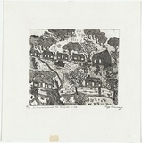 Artist: Kennedy, Roy. | Title: Settling down to mission life | Date: 2001 | Technique: etching, printed in black ink, from one plate