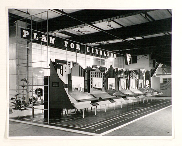 Artist: b'Bainbridge, John.' | Title: b'(Exhibition display Plan for linoleum).' | Date: (1946) | Technique: b'gelatin silver photograph'