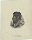 Title: b'William Lanne, the last Tasmanian native' | Date: 1887 | Technique: b'lithograph, printed in black ink, from one stone'