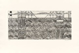 Artist: Bray, Vincent. | Title: not titled [miner's cage detail] | Date: 2001 | Technique: etching, printed in black ink, from one plate