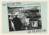 Artist: b'Mizzi, Denis.' | Title: b'Hiroshima - 40 years on' | Date: 1985 | Technique: b'screenprint, printed in black ink, from one stencil'