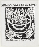 Artist: WORSTEAD, Paul | Title: Sinners saved from Grace | Date: 1992 | Technique: screenprint, printed in black ink, from one stencil | Copyright: This work appears on screen courtesy of the artist