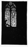 Artist: b'Spowers, Ethel.' | Title: b'The Staircase window' | Date: c.1925 | Technique: b'woodcut, printed in black ink, from one block'