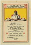 Artist: UNKNOWN | Title: The Cathedral Church of St. Mark, Canberra, STG150,000 needed | Date: 1940s | Technique: lithograph, printed in colour, from multiple stones [or plates]