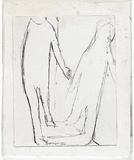 Artist: MADDOCK, Bea | Title: Figure and shadow III. | Date: 1965 | Technique: line-etching, printed in black ink, from one copper plate