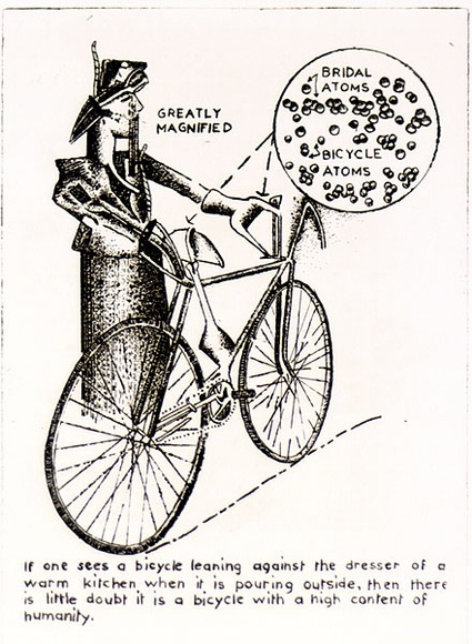 Artist: b'Tillers, Imants.' | Title: b'If one sees a bicycle leaning against the dresser of a warm kitchen ...' | Date: 1976 | Technique: b'etching and aquatint, printed in brown ink with plate-tone, from one copper plate' | Copyright: b'Courtesy of the artist'