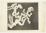 Artist: BOYD, Arthur | Title: The women defend themselves?. | Date: (1970) | Technique: etching and aquatint, printed in black ink, from one plate | Copyright: Reproduced with permission of Bundanon Trust