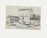 Title: b'Prince of Wales Hotel' | Date: c.1852 | Technique: b'lithograph, printed in black ink, from one stone'