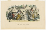 Artist: b'Leech, John.' | Title: b'Topsy turvey - or, our Antipodes' | Date: 1864 | Technique: b'etching, printed in black ink, from one plate; hand-coloured'