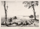 Title: b'Illawarra Lake. New South Wales.' | Date: 1838 | Technique: b'lithograph, printed in black ink, from one stone'