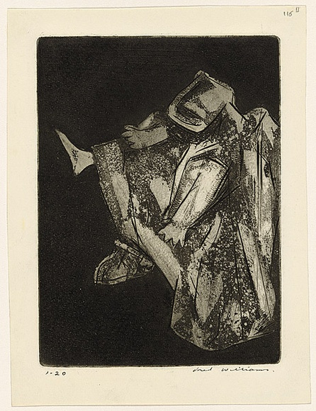 Artist: WILLIAMS, Fred | Title: My godson | Date: 1960 | Technique: etching, aquatint, engraving and burnishing, printed in black ink, from one copper plate | Copyright: © Fred Williams Estate