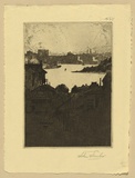 Artist: b'SHIRLOW, John' | Title: b'Sydney Cove, from Musgrave Street wharf' | Date: 1917 | Technique: b'etching, printed in black ink, from one copper plate'