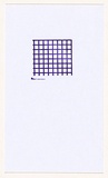 Title: not titled [purple stamp of grid] | Date: 2007 | Technique: hand-stamped postcard