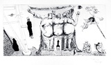 Artist: COLEING, Tony | Title: The first Queensland beer belly championships 1984. | Date: 1984 | Technique: etching and aquatint, printed in black ink, from one plate