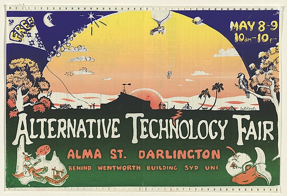 Artist: Arbuz, Mark. | Title: Alternative technology fair. | Date: 1976 | Technique: screenprint, printed in colour, from two stencils