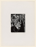 Title: Head 2 | Date: 1973 | Technique: woodcut, printed in black ink, from one masonite block
