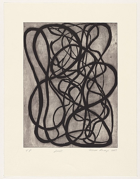 Artist: b'Kovacs, Ildiko.' | Title: b'Loop' | Date: 2005 | Technique: b'drypoint, printed in black ink, from one copper plate'