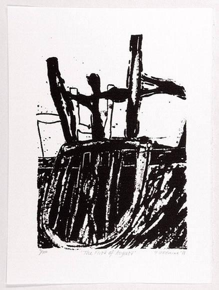 Artist: b'Deering, Yvonne.' | Title: b'The first of August.' | Date: 1988 | Technique: b'screenprint, printed in black ink, from one stencil'