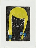Artist: b'Buckley, Sue.' | Title: b'Girl with yellow hair.' | Date: 1962 | Technique: b'woodcut, printed in colour, from multiple blocks' | Copyright: b'This work appears on screen courtesy of Sue Buckley and her sister Jean Hanrahan'