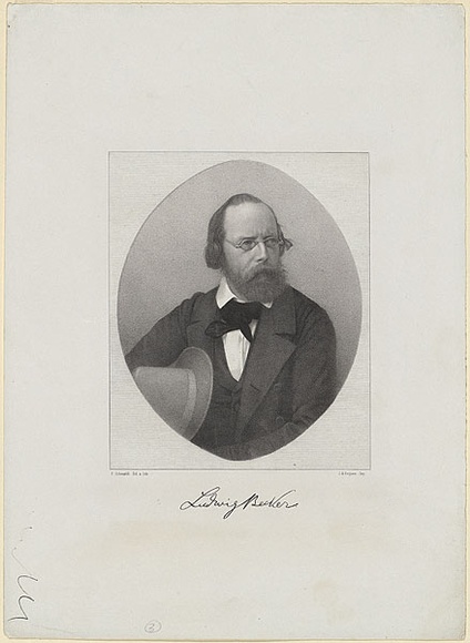 Artist: Schoenfeld, Frederick. | Title: Ludwig Becker. | Date: 1861 | Technique: lithograph, printed in black ink, from one stone