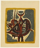 Artist: b'SELLBACH, Udo' | Title: b'Arm IV' | Date: 1955 | Technique: b'lithograph, printed in colour, from five stones [or plates]'