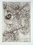 Artist: b'Henigan, Patrick.' | Title: b'The Stigmata' | Date: 1991, June | Technique: b'drypoint, printed in black ink, from one plate'