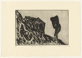 Artist: b'Lee, Graeme.' | Title: b'Temple appearing' | Date: 1989 | Technique: b'etching, printed in black ink with plate-tone, from one plate'