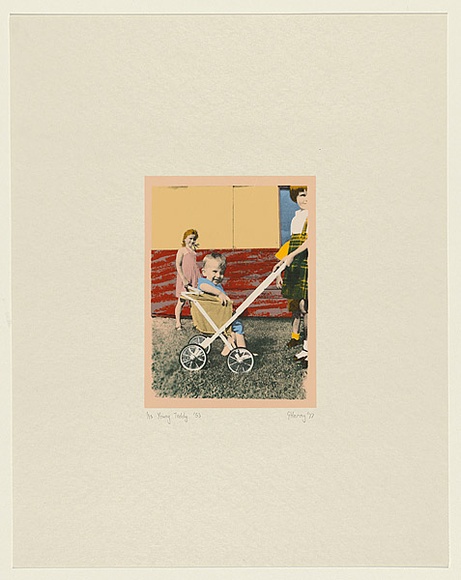 Artist: b'HARVEY, Geoffrey' | Title: bYoung teddy '53 | Date: 1977 | Technique: b'photo-screenprint, printed in colour, from multiple stencils'