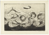 Artist: b'SELLBACH, Udo' | Title: b'(Mountains)' | Date: (1960s) | Technique: b'etching and aquatint, printed in black ink, from one plate'