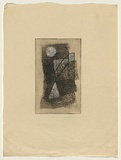 Title: b'not titled [abstract]' | Technique: b'etching, printed in black ink, from one plate; white gouache additions'