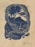 Artist: FEINT, Adrian | Title: Bookplate: Diamond. | Date: (1938) | Technique: wood-engraving, printed in blue ink, from one block | Copyright: Courtesy the Estate of Adrian Feint