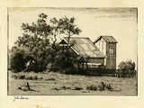 Artist: b'Farmer, John.' | Title: b'Yacht club, Frankston.' | Date: c.1966 | Technique: b'drypoint, printed in black ink, from one plate'