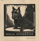 Artist: FEINT, Adrian | Title: Bookplate: Nola McGregor. | Date: (1933) | Technique: wood-engraving, printed in black ink, from one block | Copyright: Courtesy the Estate of Adrian Feint